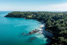 Aerial view over the western end of St Aubin
