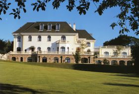 Back lawn on the property