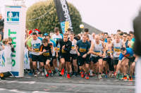 Jersey marathon runners at the starting line