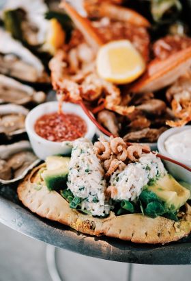 A fruit de mer platter from the Oyster Box in St Brelade