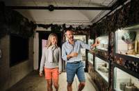 A couple visiting the Jersey War Tunnels