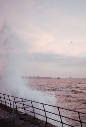 Waves crashing at St. Ouen