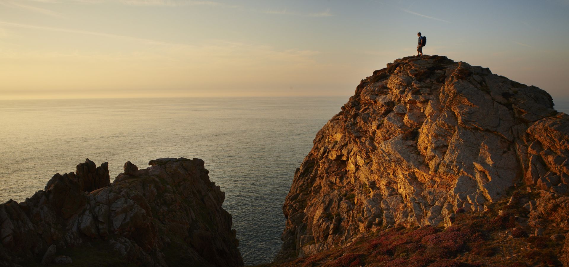 Falaise au coucher du soleil