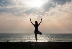 Yoga on the beach