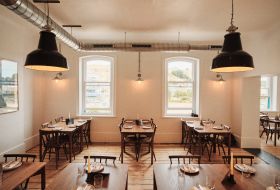 Large bright dining room