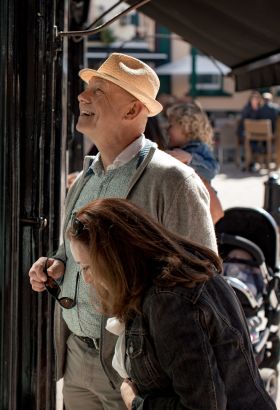 A couple shopping in St. Helier, Jersey