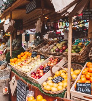 A stall at the Central Market in Jersey