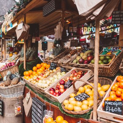 A stall at the Central Market in Jersey