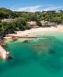 Aerial view of the pier in St. Brelade