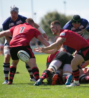 Jersey Reds playing on the field