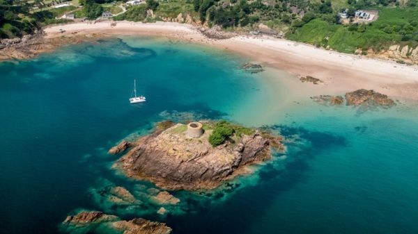 Areial shot of Janvrin