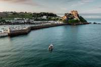 Castle surrounded by sea
